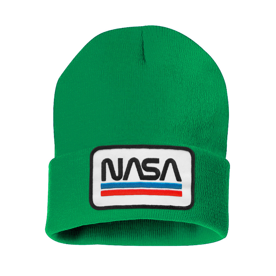 Nasa Worm Logo Cuff Knit Beanie