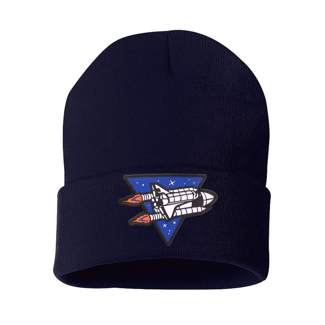 Space Shuttle Logo Navy Cuff Knit Beanie