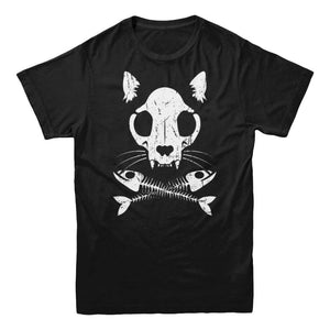 Cat Crossbones T-shirt - Rocket Factory Apparel