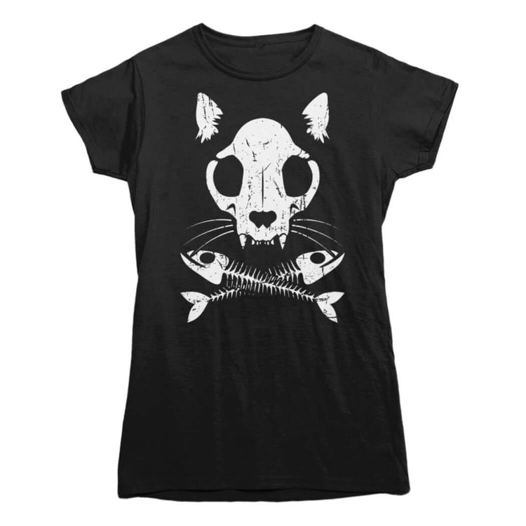 Cat Crossbones T-shirt - Rocket Factory Apparel