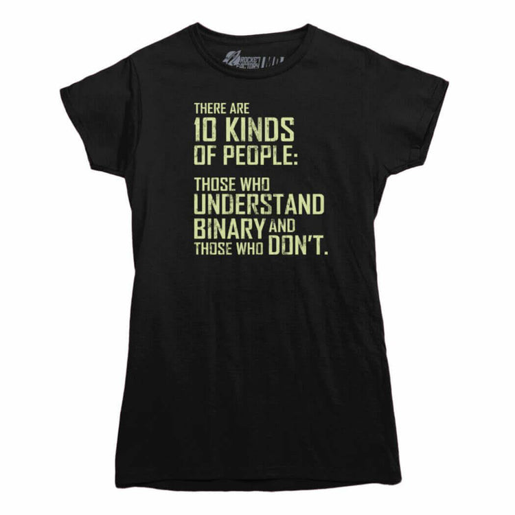 10 kinds of people funny Understand Binary ladies tshirt