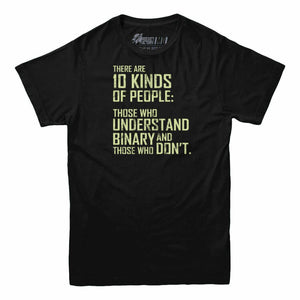 10 kinds of people binary tshirt