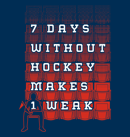 7 Days Without Hockey Makes 1 Weak  Sweatshirt - Rocket Factory Apparel