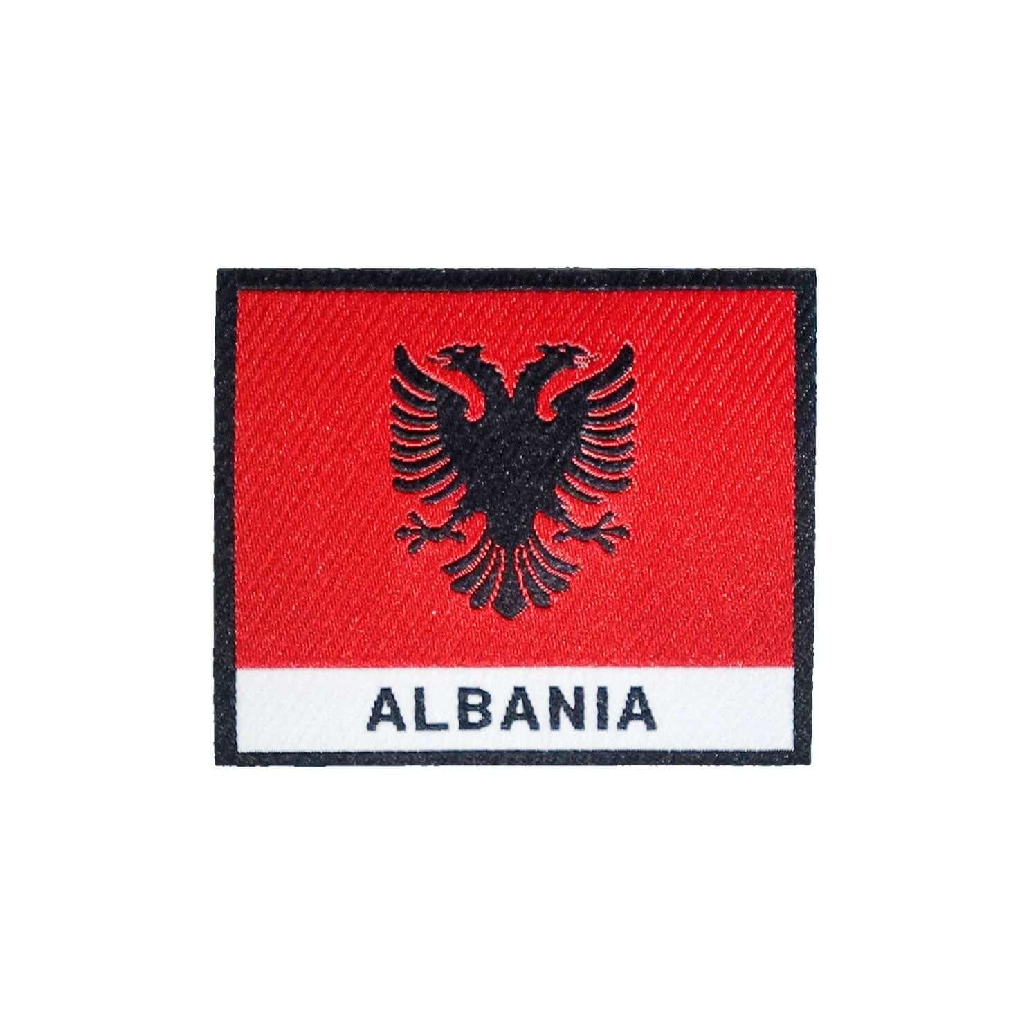 Albania Flag Iron On Patch - Rocket Factory Apparel