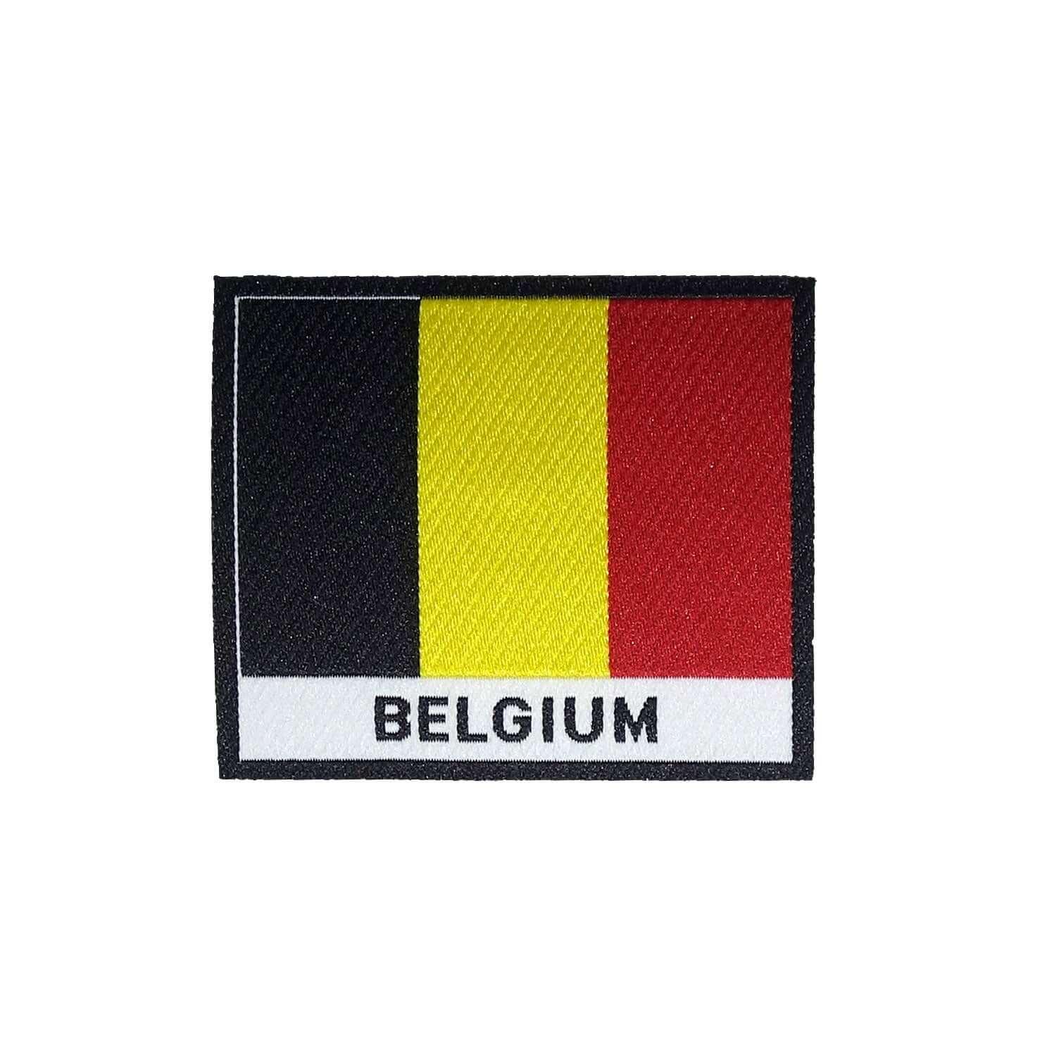 Belgium Flag Iron On Patch - Rocket Factory Apparel