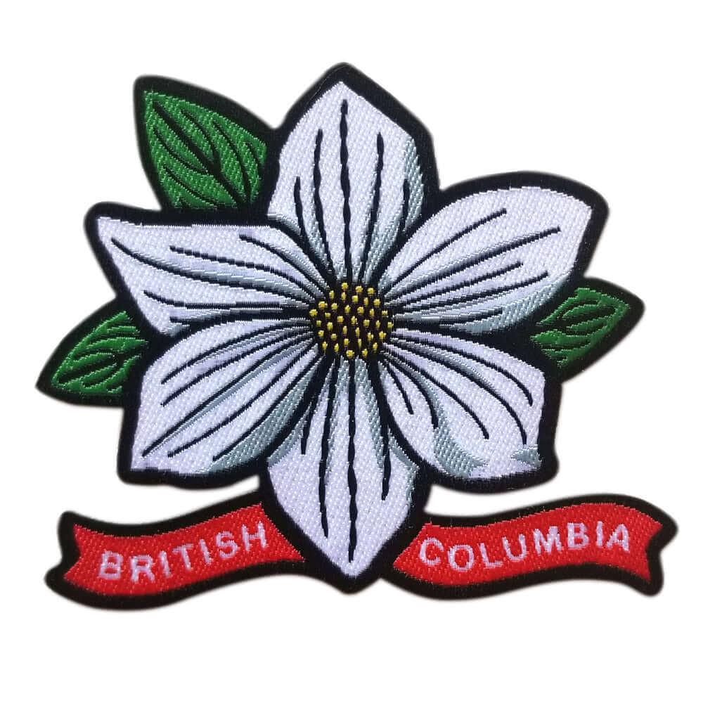 Dogwood Flower British Columbia Iron On Patch - Rocket Factory Apparel
