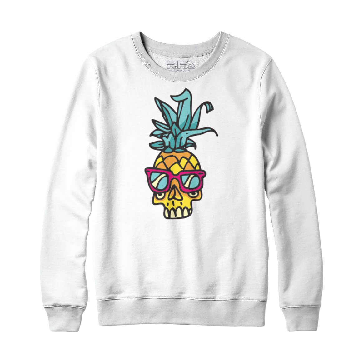 Pineapple Skull Sweatshirt Hoodie - Rocket Factory Apparel