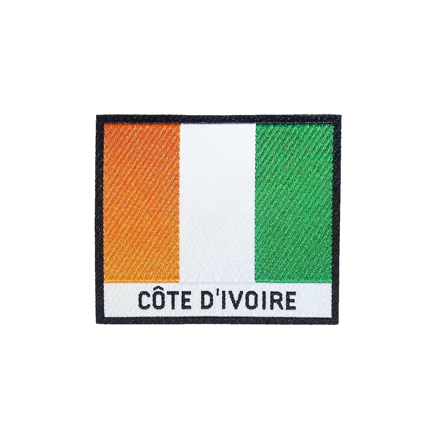 Cote d'Ivoire Flag Iron On Patch - Rocket Factory Apparel