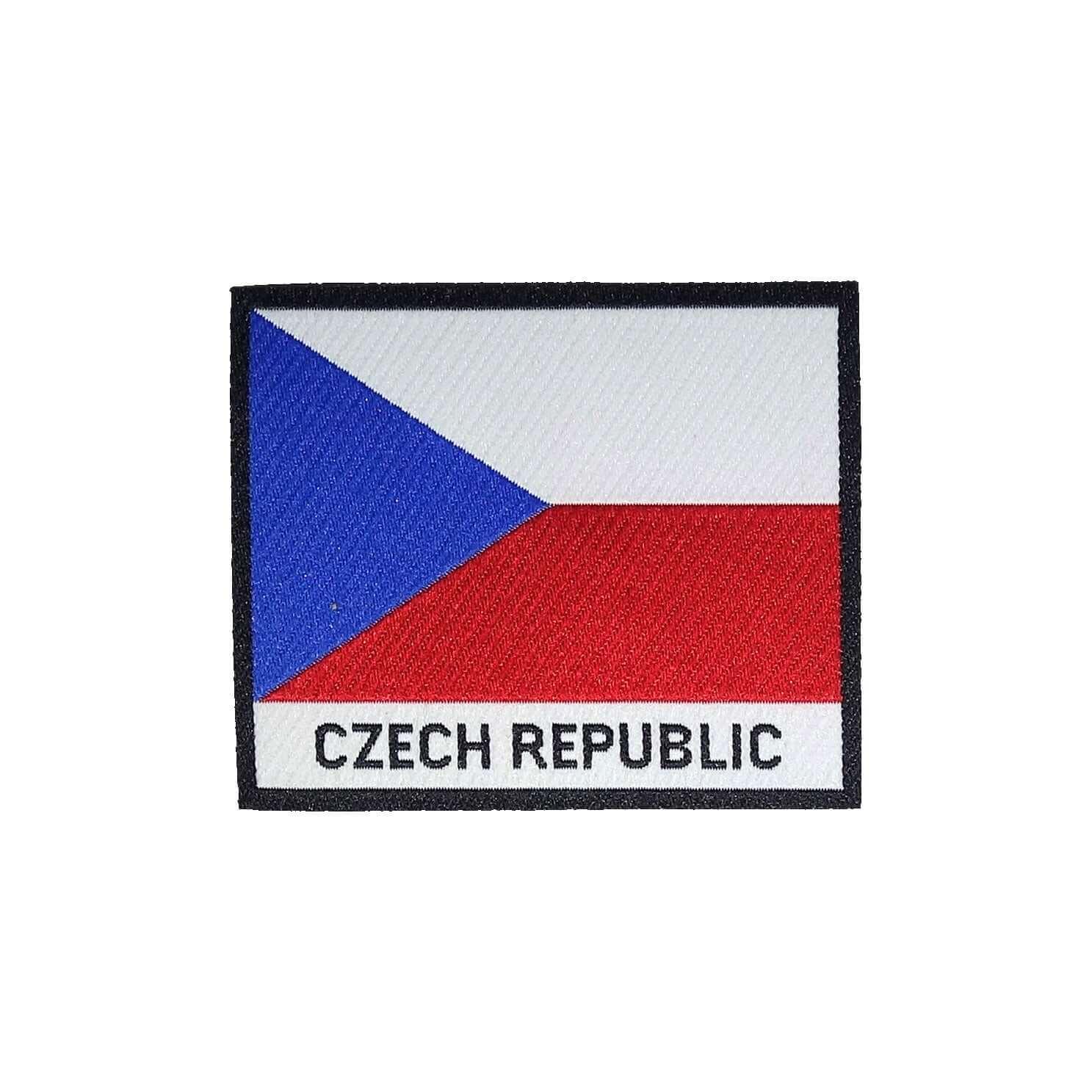 Czech Republic Flag Iron On Patch - Rocket Factory Apparel