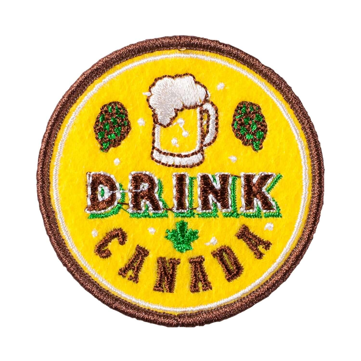 Drink Canada Iron On Patch - Rocket Factory Apparel