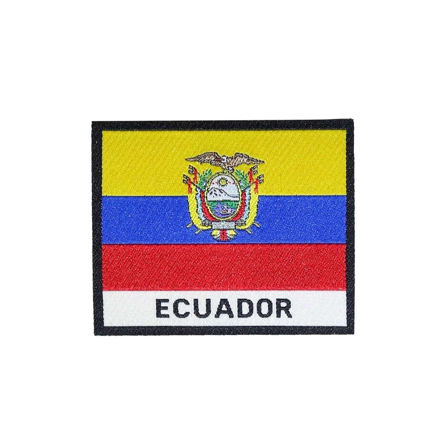Ecuador Flag Iron On Patch - Rocket Factory Apparel