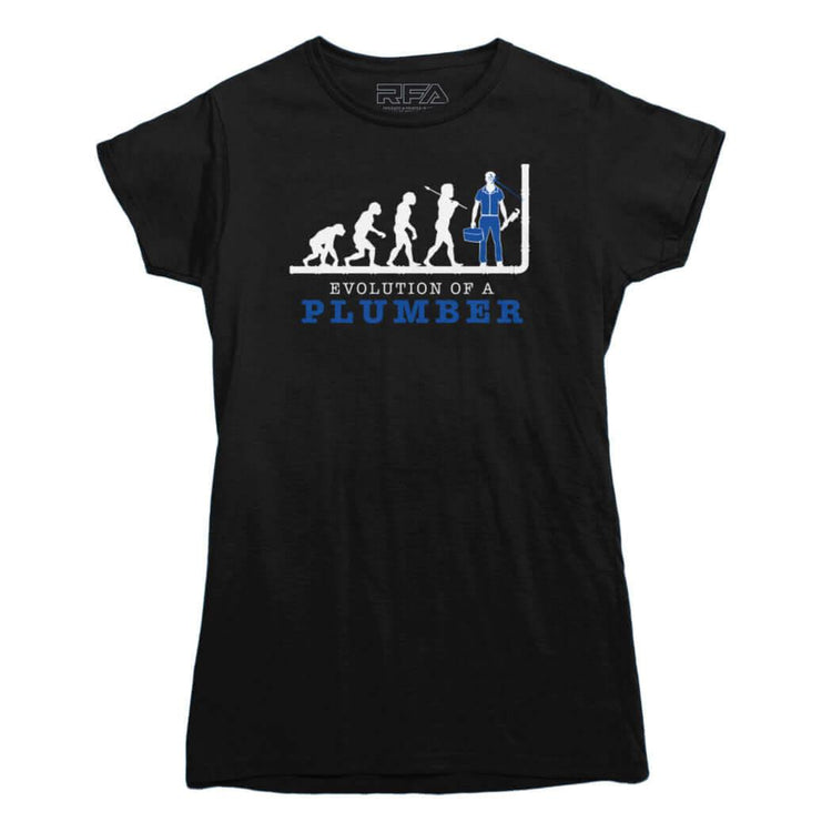 Evolution of A Plumber T-shirt - Rocket Factory Apparel