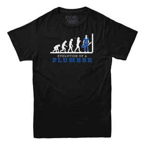 Evolution of A Plumber T-shirt - Rocket Factory Apparel
