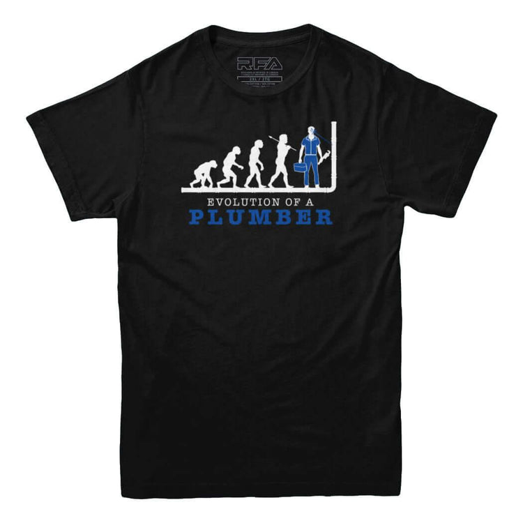 Evolution of A Plumber T-shirt - Rocket Factory Apparel