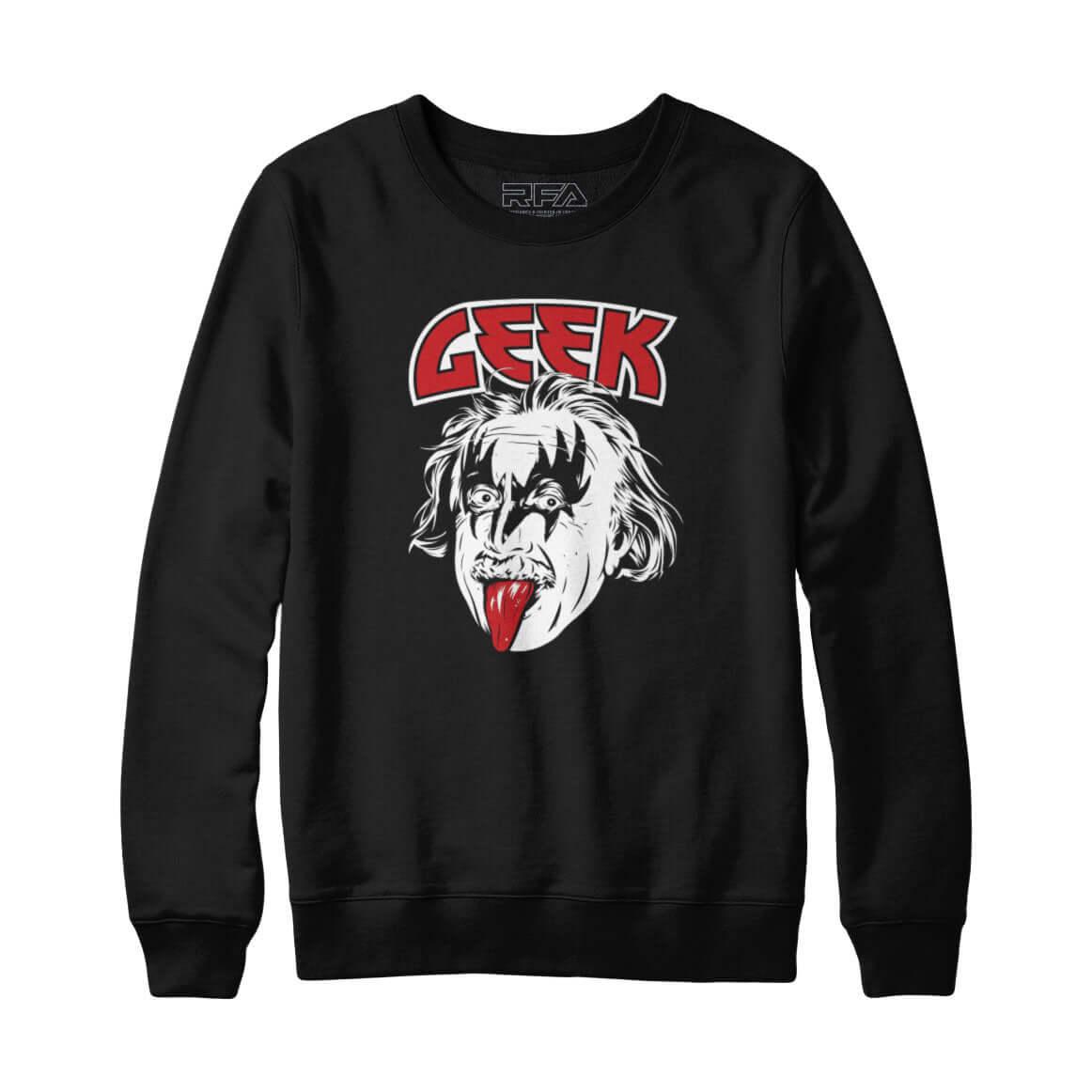 Geek Einstein Sweatshirt Hoodie - Rocket Factory Apparel