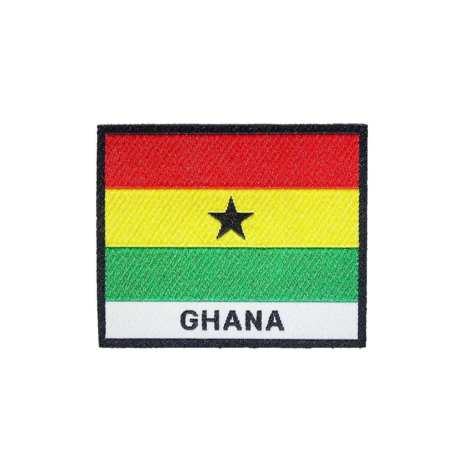 Ghana Flag Iron On Patch - Rocket Factory Apparel