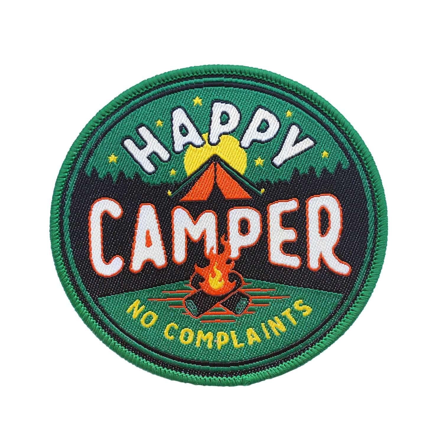 Happy Camper No Complaints Iron on Patch - Rocket Factory Apparel