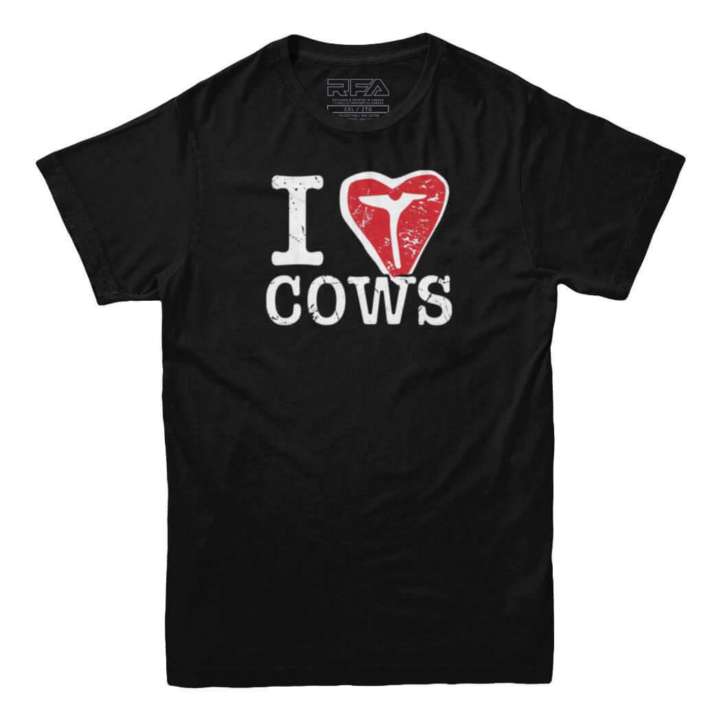 I Love Cows T-Bone T-shirt - Rocket Factory Apparel