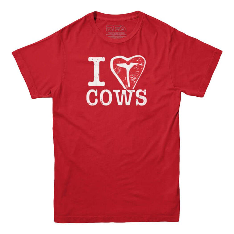 I Love Cows T-Bone T-shirt - Rocket Factory Apparel