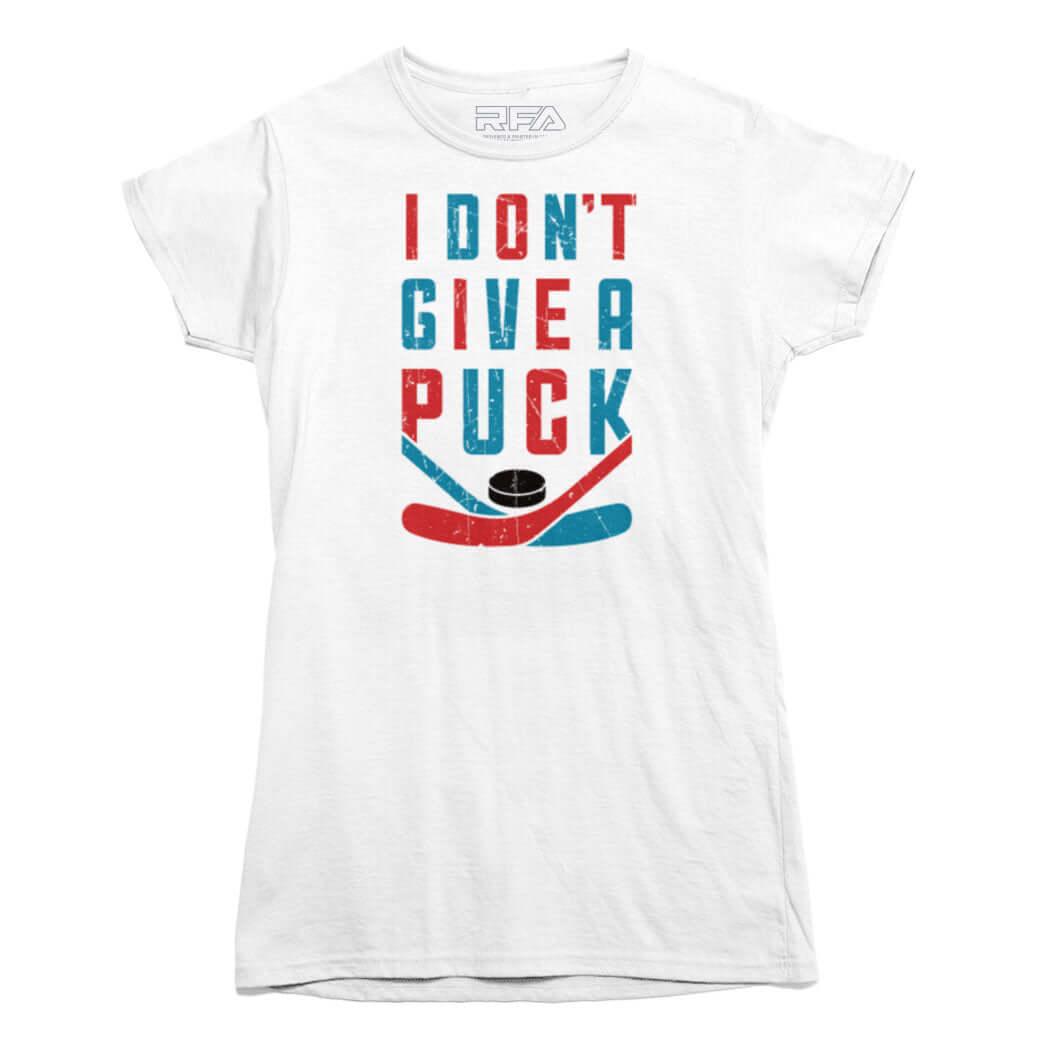 I Don't Give a Puck Hockey T-Shirt - Rocket Factory Apparel