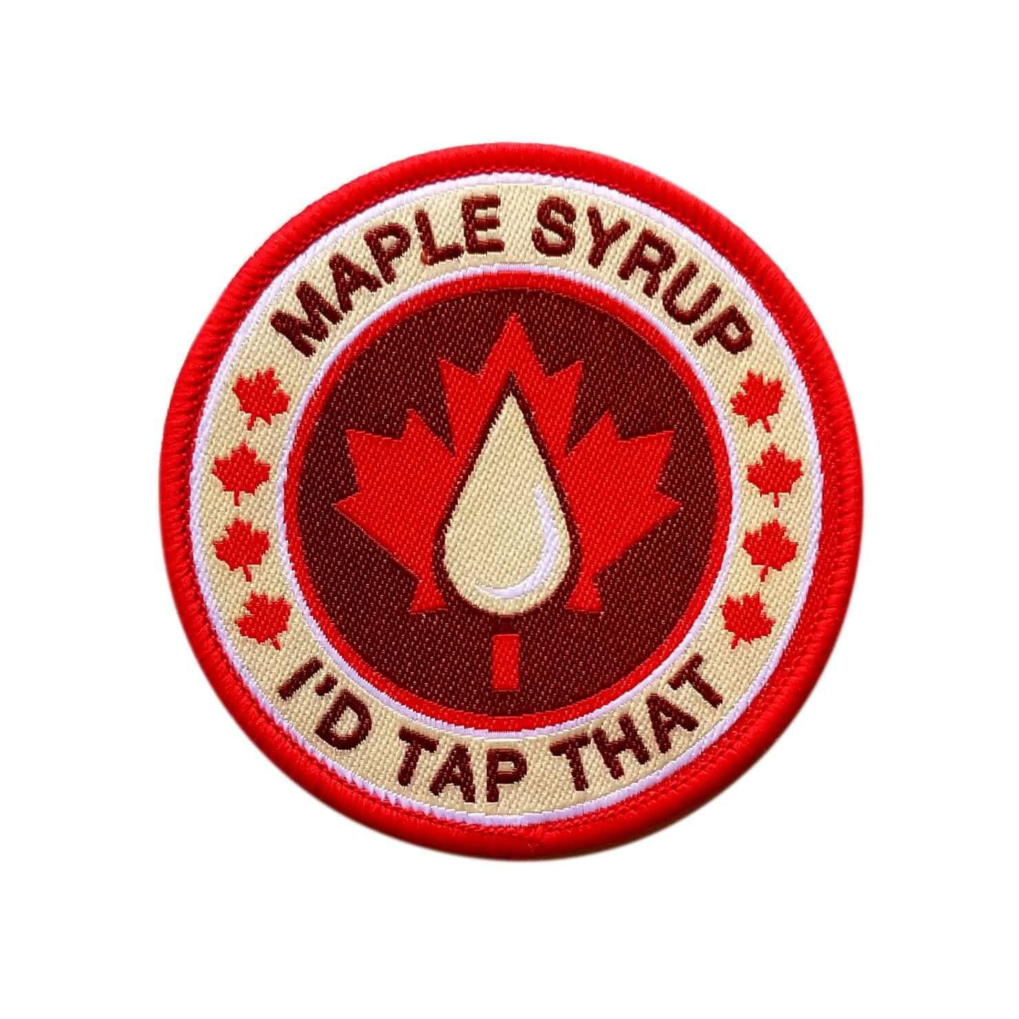 I&#39;d Tap That Maple Syrup Iron on Patch - Rocket Factory Apparel