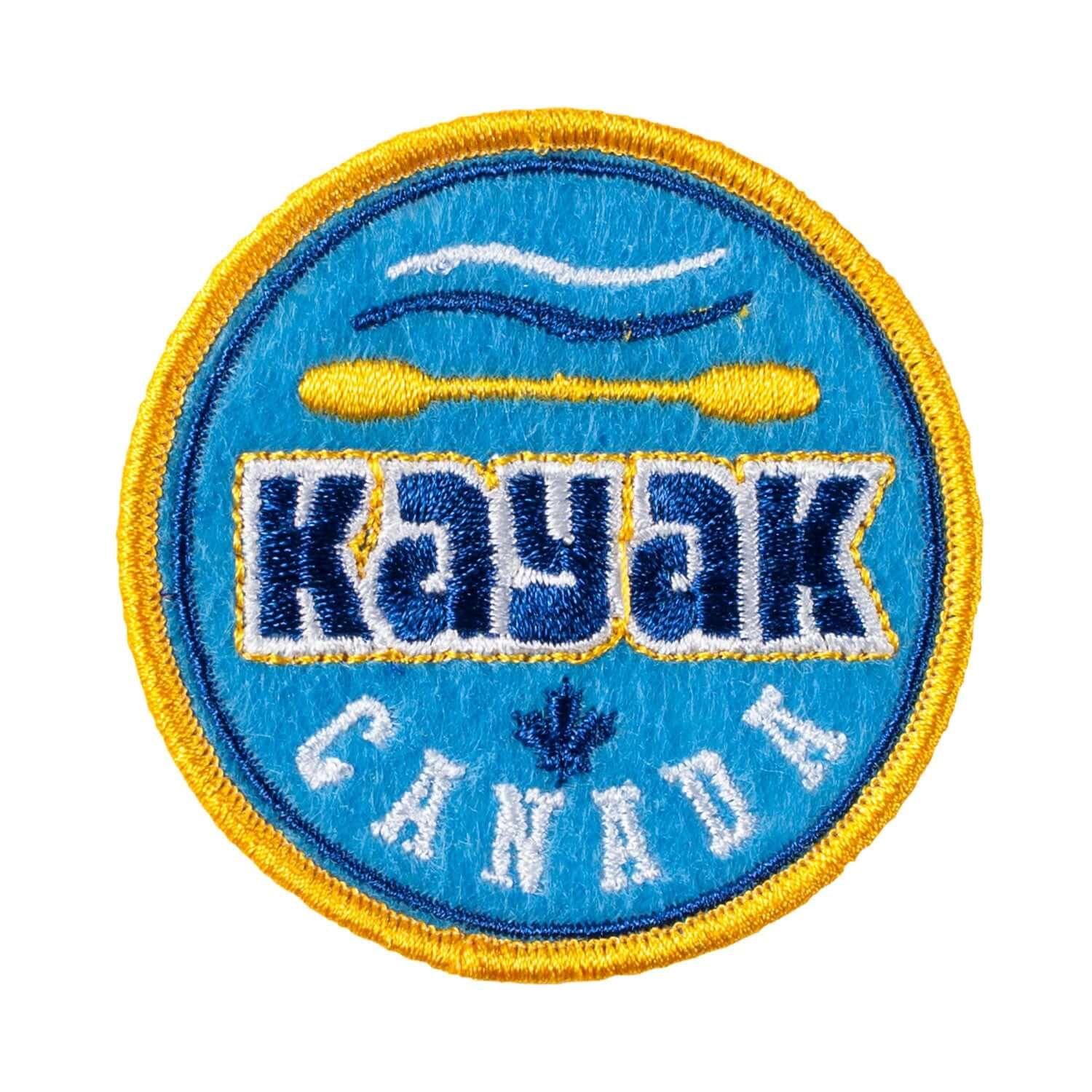 Kayak Canada Iron On Patch - Rocket Factory Apparel