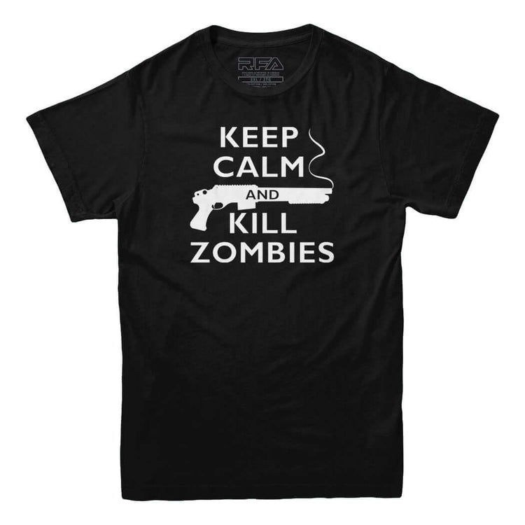 Keep Calm and Kill Zombies T-Shirt - Rocket Factory Apparel