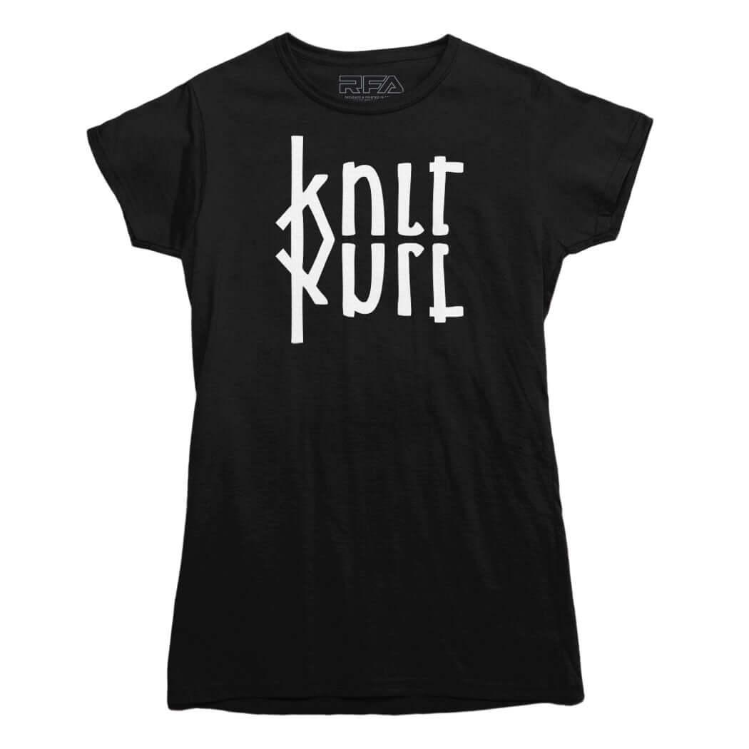 Knit Purl Ambigram T-Shirt - Rocket Factory Apparel