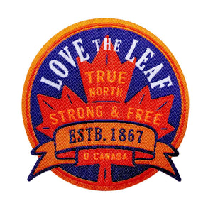 Love The Leaf Iron On Patch - Rocket Factory Apparel