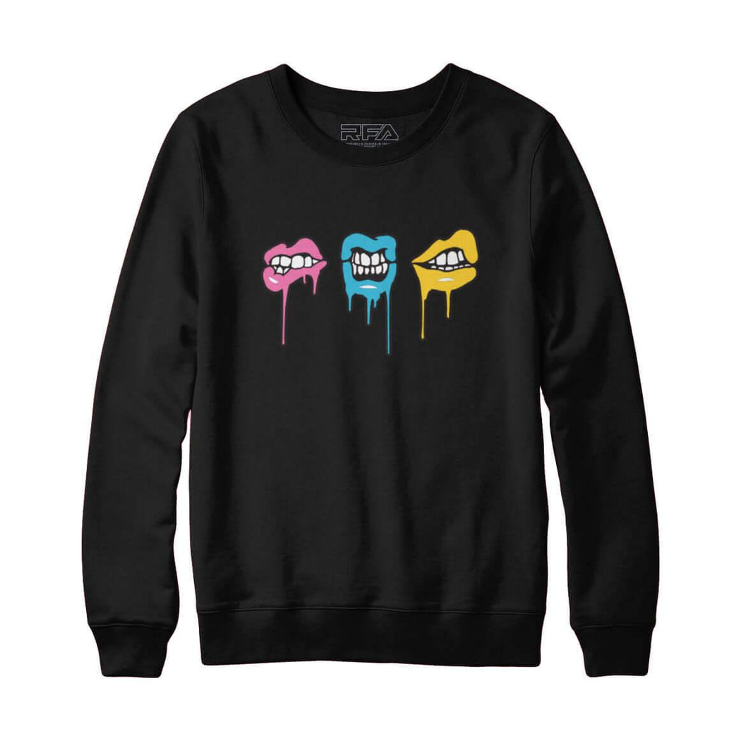 Melting Lips Sweatshirt Hoodie - Rocket Factory Apparel