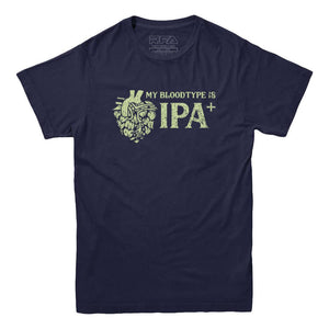 My Blood Type is IPA Positive T-shirt - Rocket Factory Apparel