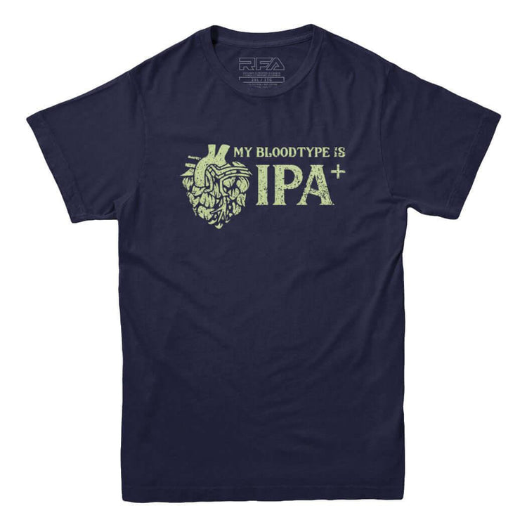 My Blood Type is IPA Positive T-shirt - Rocket Factory Apparel