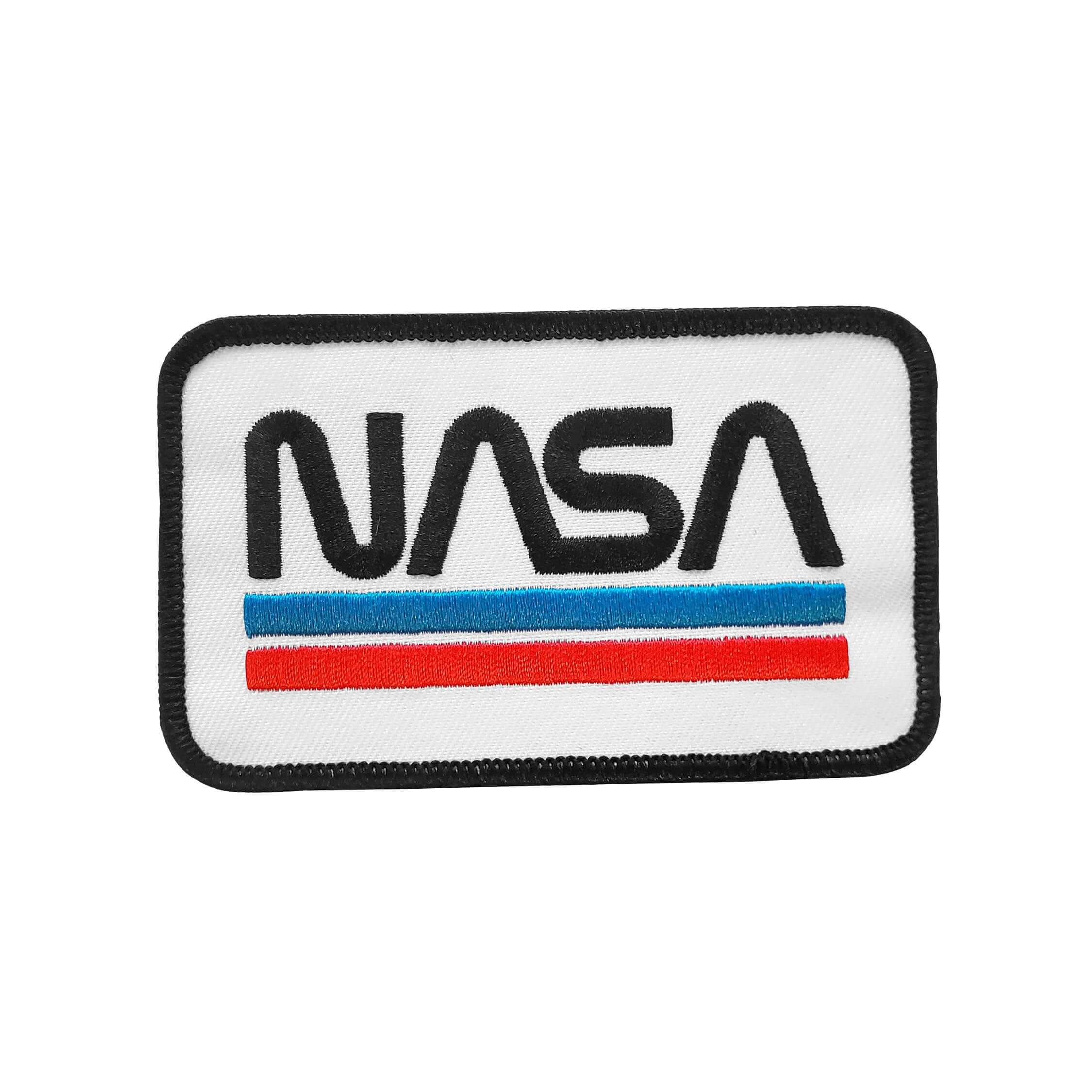 NASA Worm Logo Iron-on Patch - Rocket Factory Apparel