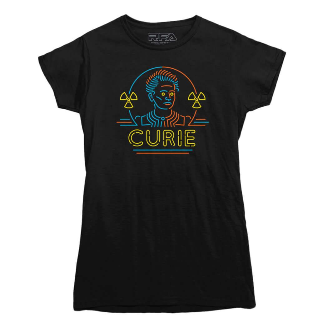 Neon Marie Curie T-shirt - Rocket Factory Apparel