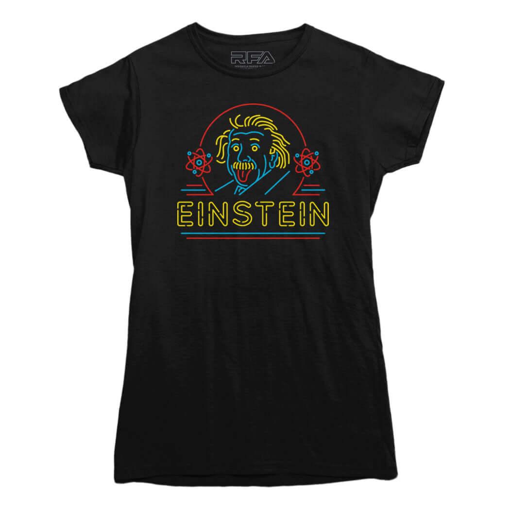 Neon Albert Einstein Retro T-shirt - Rocket Factory Apparel
