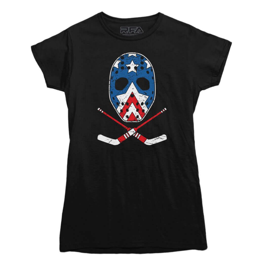 Retro New York Hockey Goalie Mask T-shirt - Rocket Factory Apparel