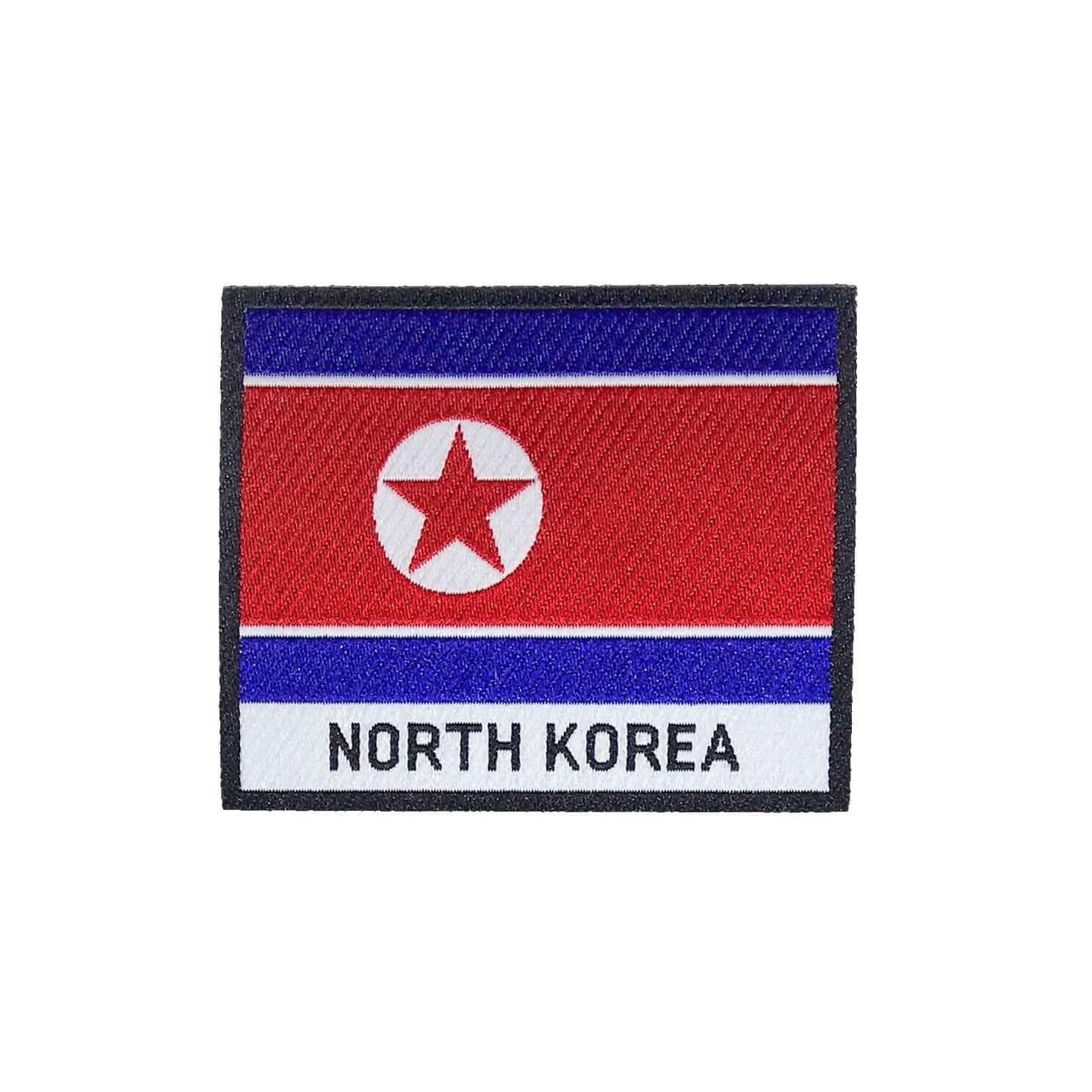 North Korea Flag Iron On Patch - Rocket Factory Apparel