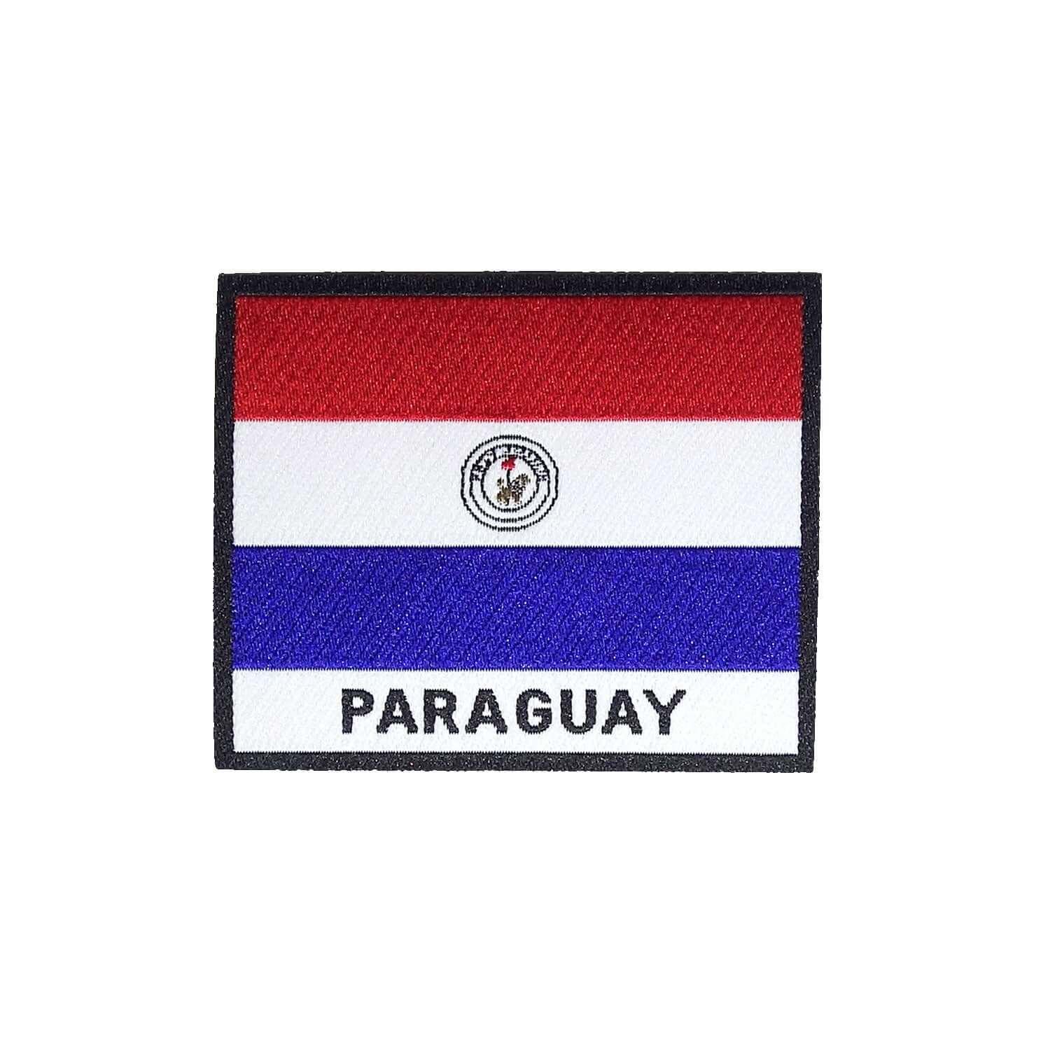 Paraguay Flag Iron On Patch - Rocket Factory Apparel
