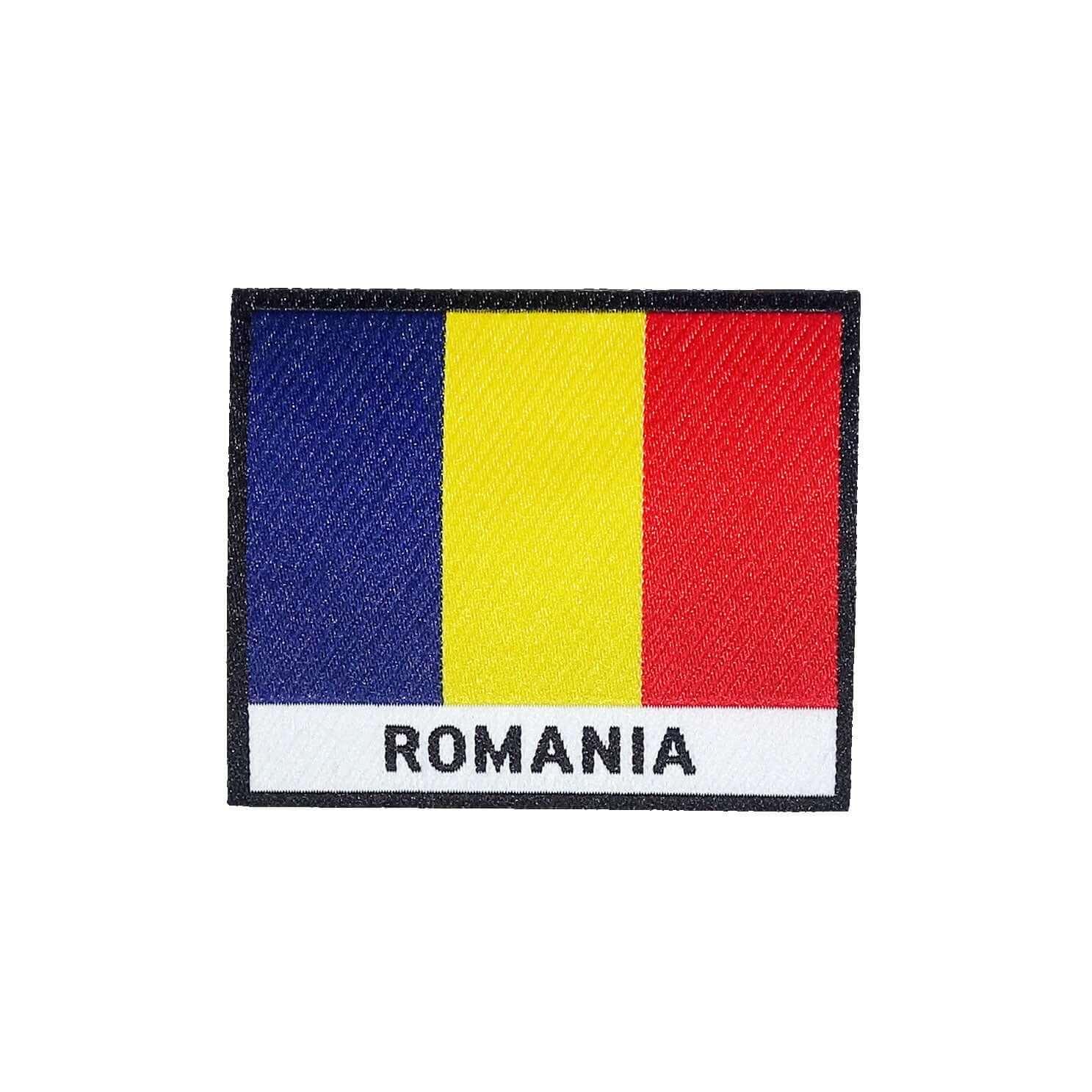 Romania Flag Iron On Patch - Rocket Factory Apparel