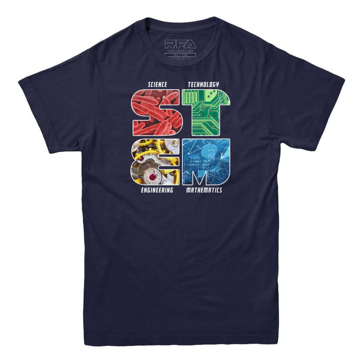 STEM Photo Letters T-shirt - Rocket Factory Apparel
