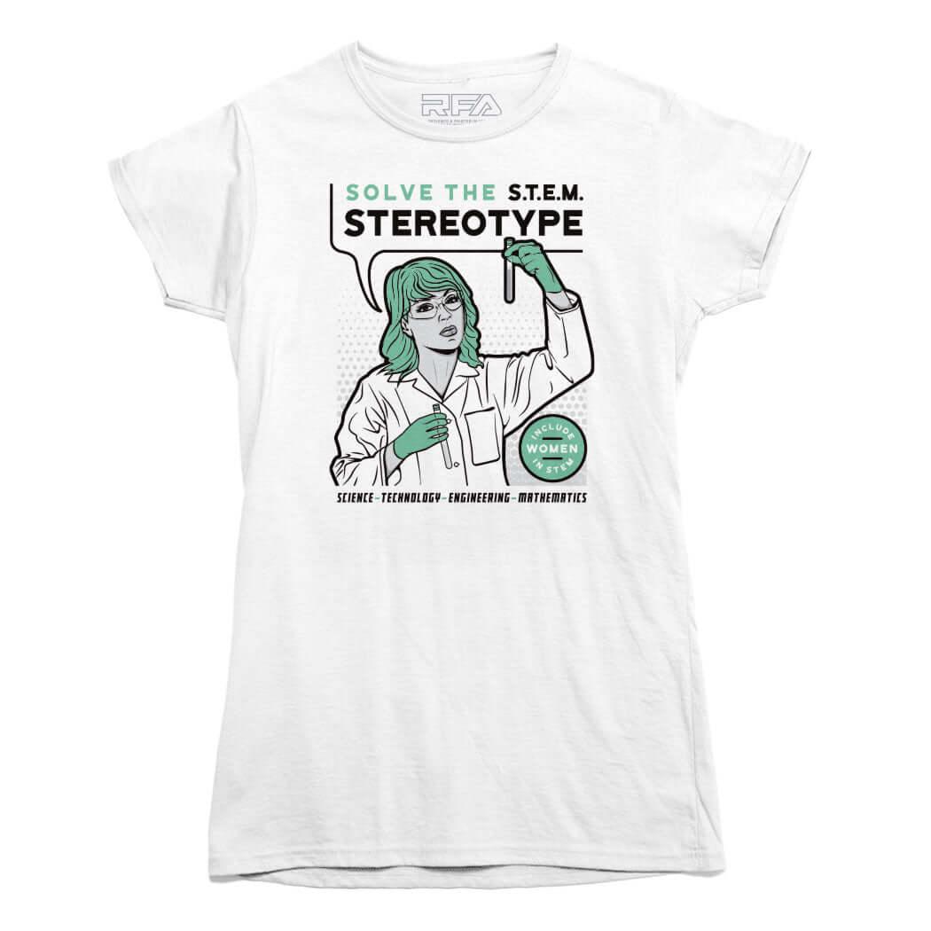 Solve the STEM Stereotype T-shirt - Rocket Factory Apparel