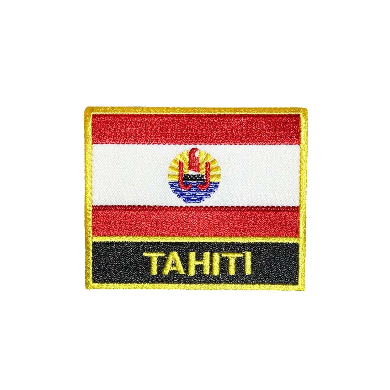 Tahiti Flag Iron On Patch - Rocket Factory Apparel