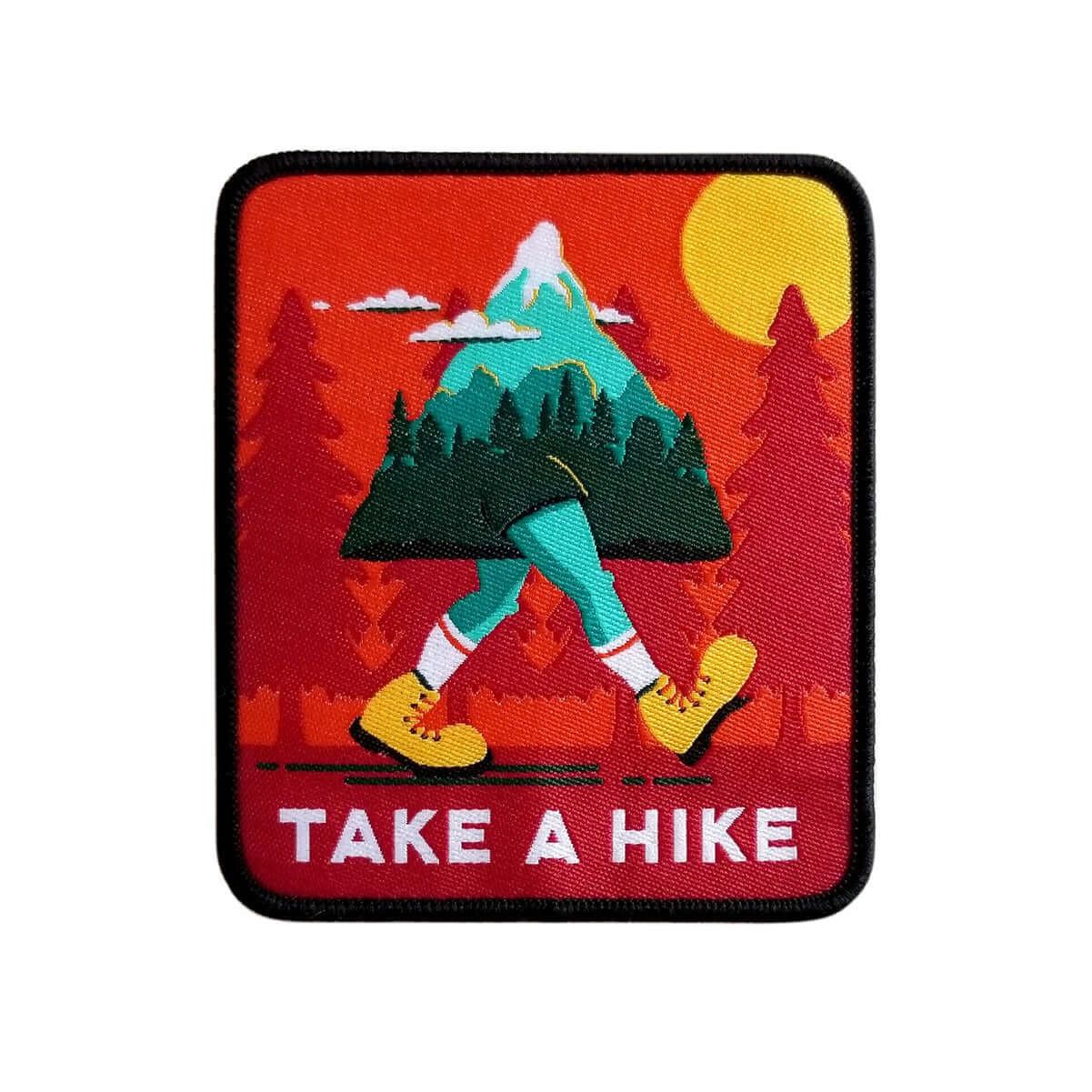 Take A Hike Walking Mountain Patch - Rocket Factory Apparel