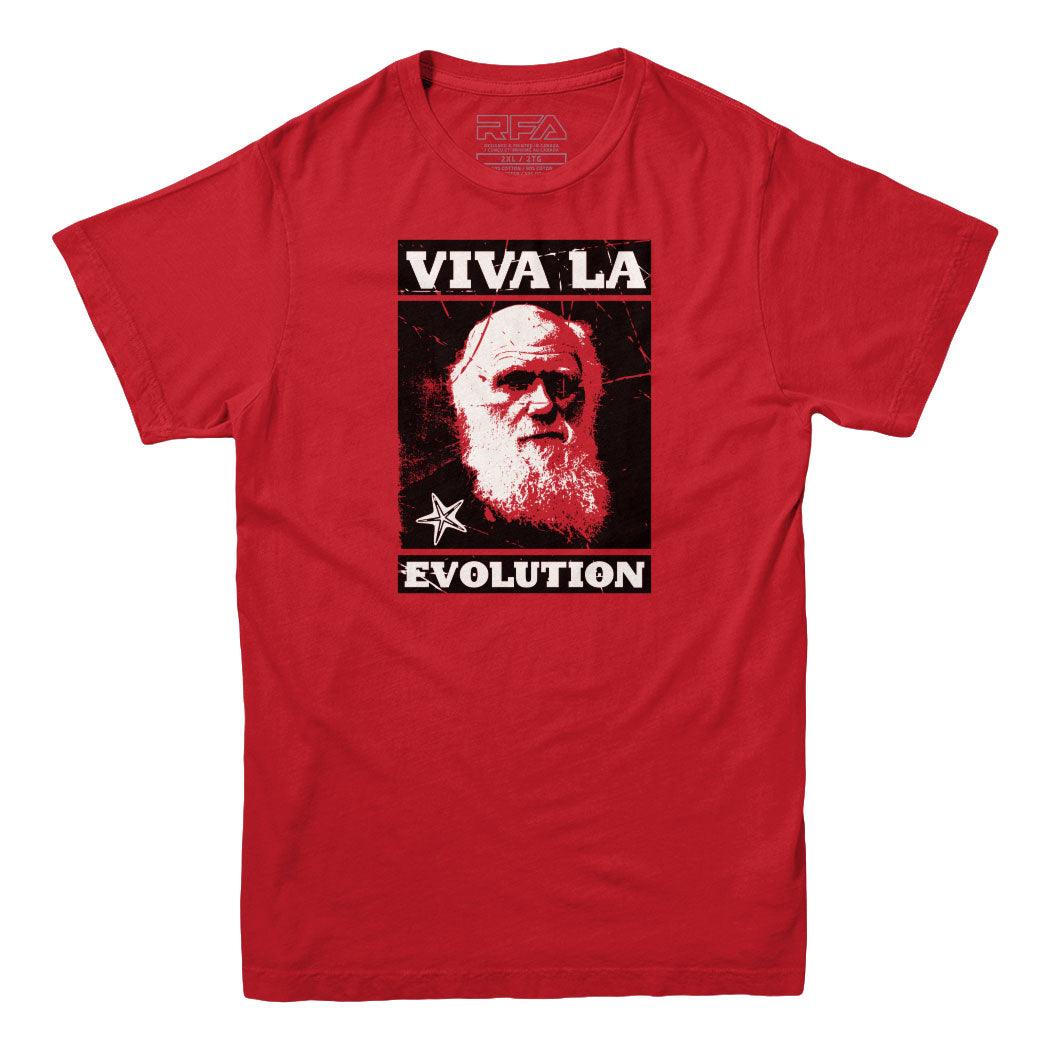 Viva La Evolution Darwin T-shirt - Rocket Factory Apparel
