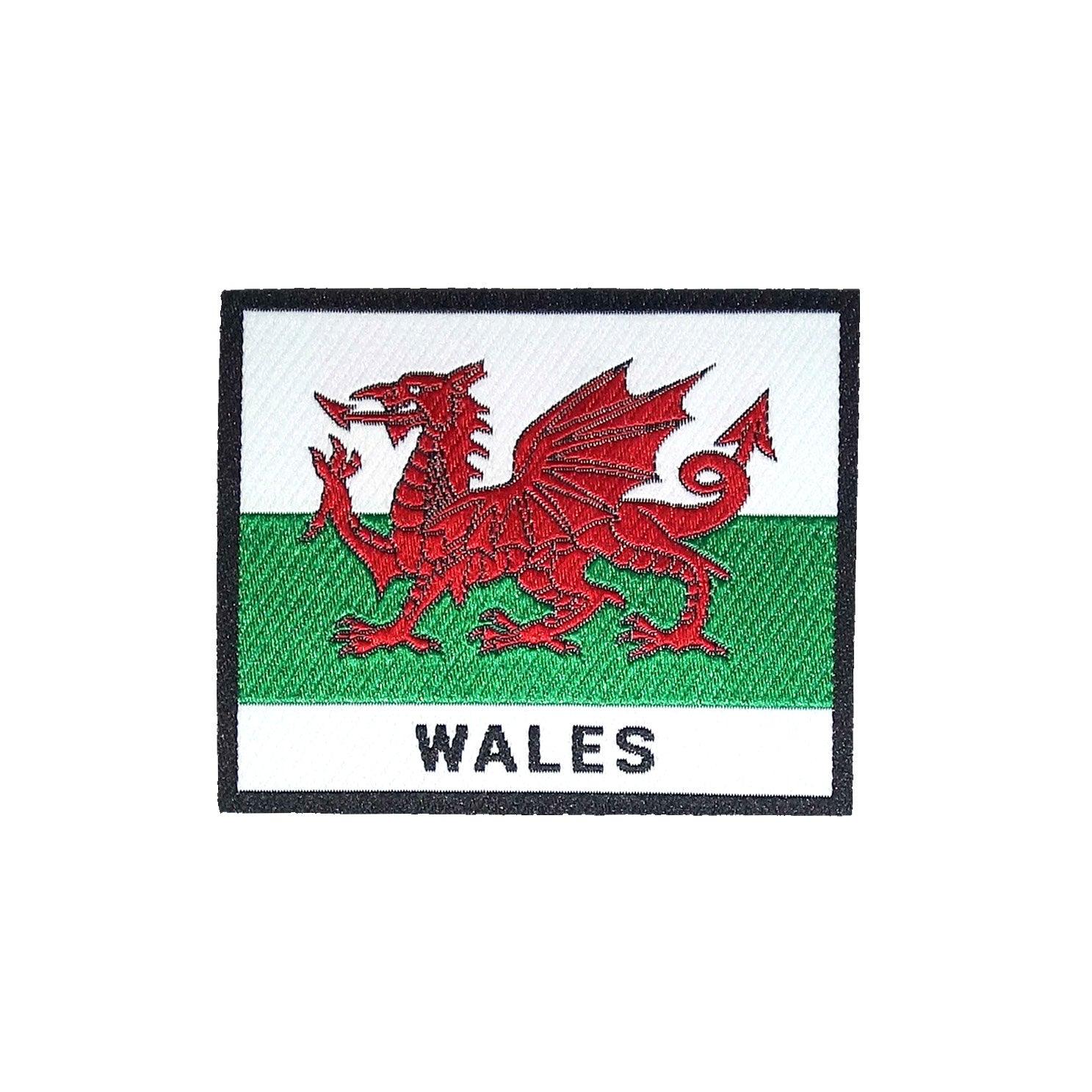 Wales Flag Iron On Patch - Rocket Factory Apparel