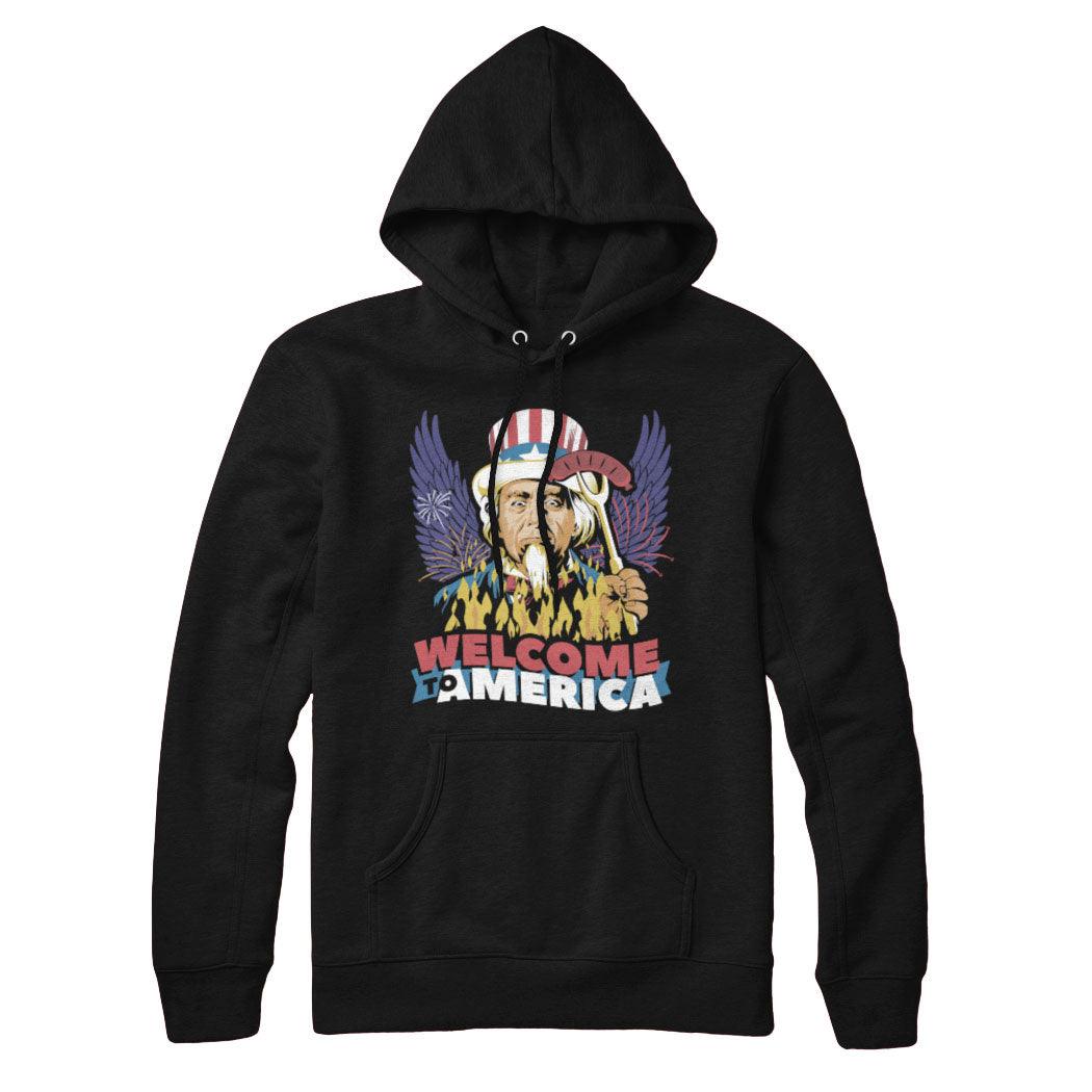 Welcome To America Sweatshirt Hoodie - Rocket Factory Apparel