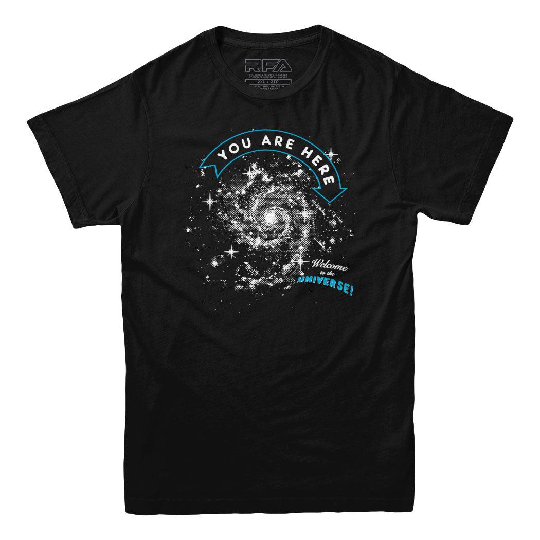 You Are Here Universe T-shirt - Rocket Factory Apparel