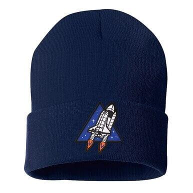 Space Shuttle Logo Navy Cuff Tuque - Rocket Factory Apparel