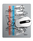 NASA Space Shuttle Schematics Grey Mouse Pad