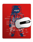 NASA Lander Astronaut Diagram Red Mouse Pad